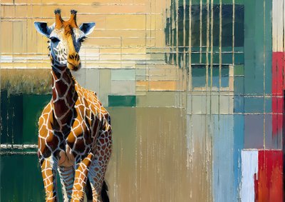 動物：キリン 4 作： Josef Johann Michel