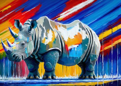 動物 サイ_1 作： Josef Johann Michel