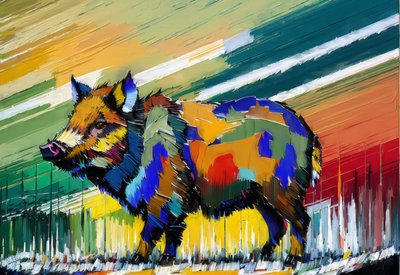 動物 イノシシ_1 作： Josef Johann Michel