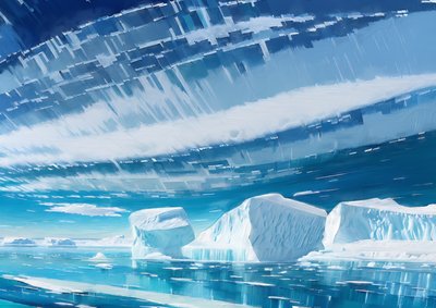 南極の流氷と氷山_01 作： Josef Johann Michel