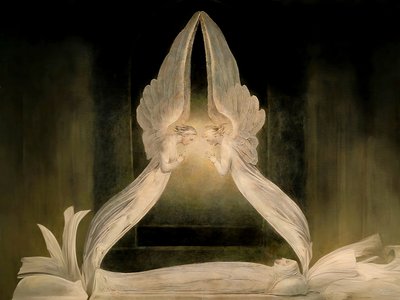 JJM-Recreate_Blake-W_天使に守られた墓の中のキリスト 作： Josef Johann Michel