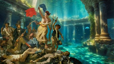 JJM-再生_デラクロワ_人々のための自由_水中 作： Josef Johann Michel