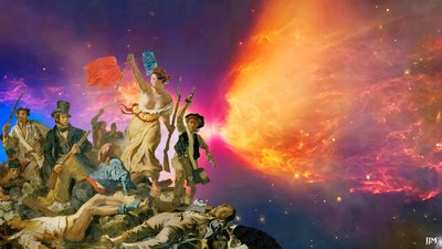JJM-rereate：ドラクロワ-F_民衆のための自由+JWST 作： Josef Johann Michel