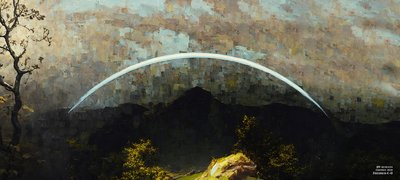 JJMがフリードリッヒ-C-Dを再現：虹のある山の風景（パノラマ） 作： Josef Johann Michel