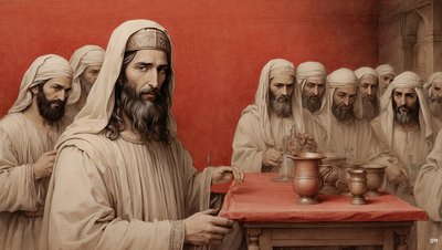 イエスはしもべたちに言われた_水がめに水を入れる_カナンの婚礼_04 作： Josef Johann Michel