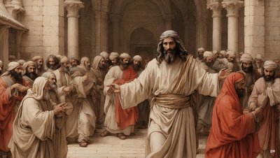 イエス＿商人たちを神殿から追い出す＿03 作： Josef Johann Michel