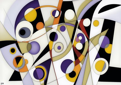 abstract:白い円＋スイングについて 8 作： Josef Johann Michel