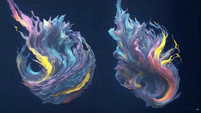 encaustic風水エネルギーの流れ_01 作： Josef Johann Michel