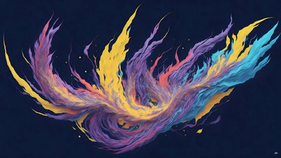 encaustic風水エネルギーの流れ_03 作： Josef Johann Michel