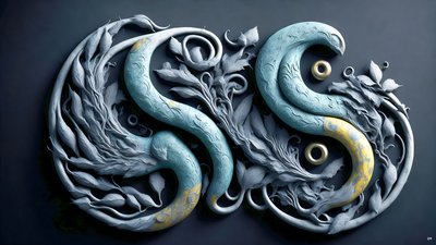 encaustic風水コンセプト「陰と陽」_01 作： Josef Johann Michel