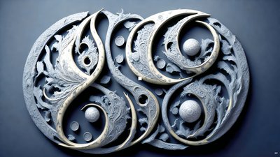 encaustic風水コンセプト「陰と陽」_03 作： Josef Johann Michel