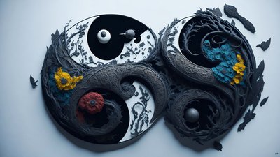 encaustic風水コンセプト「陰と陽」_04 作： Josef Johann Michel