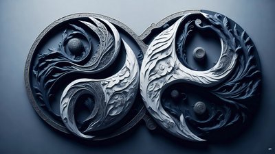encaustic風水コンセプト「陰と陽」_05 作： Josef Johann Michel