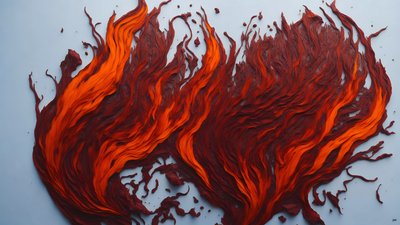 encaustic風水火の要素_01 作： Josef Johann Michel