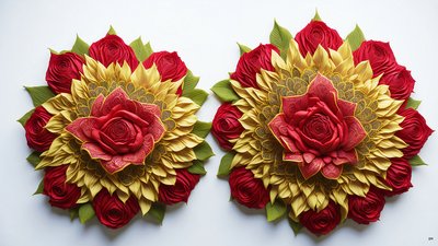 曼荼羅：薔薇と花のエレメント_02 作： Josef Johann Michel
