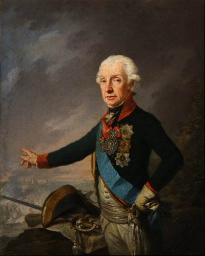 陸軍元帥大元帥アレクサンドル・スボーロフ王子の肖像 1729–1800, 1799 作： Josef Kreuzinger