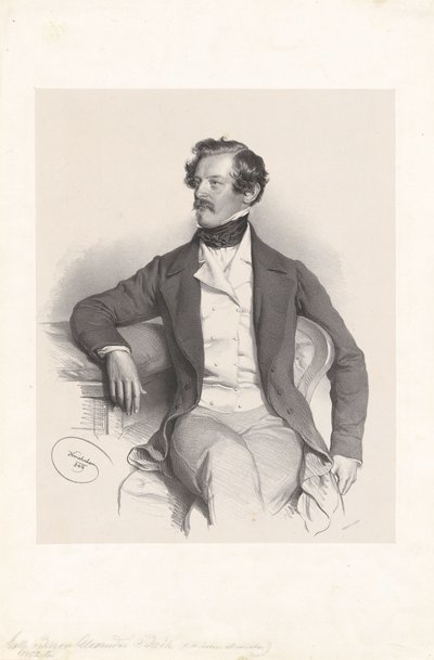 アレクサンダー・フォン・バッハ男爵（1813-1893年）、法学者、政治家 作： ヨーゼフ・クリフバー