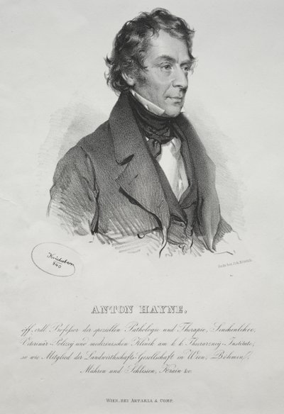 アントン・ヘイン博士の肖像 作： Josef Kriehuber