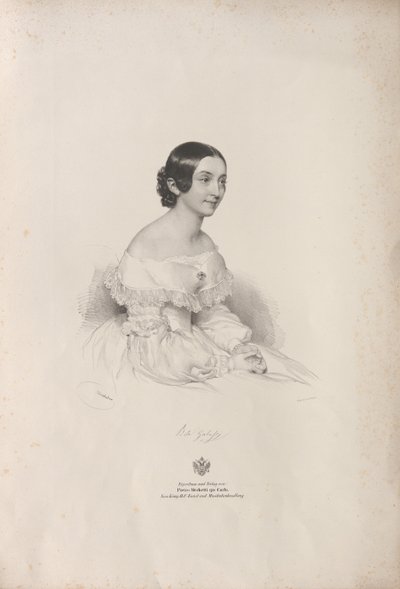 オペラ歌手リタ・ガブッシの肖像 1810-1891, 1840. 作： Josef Kriehuber