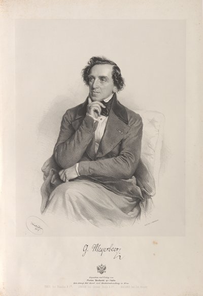 作曲家ジャコモ・マイヤーベーアの肖像 1791-1864, 1847. 作： Josef Kriehuber
