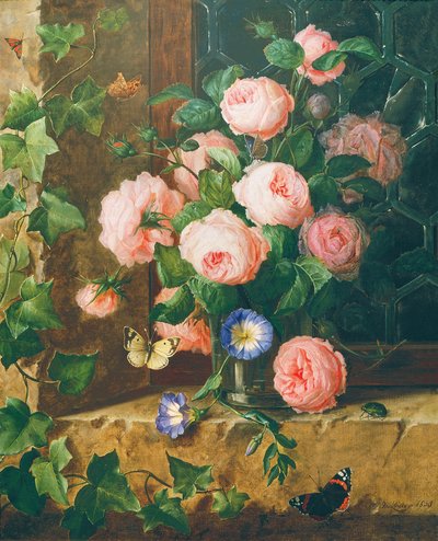 花の静物 作： Josef Lauer