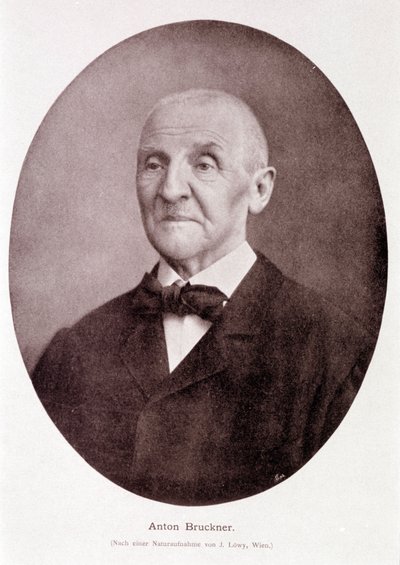 オーストリアの作曲家でオルガン奏者のアントン ブルックナー (1824 - 1896)。 作： Josef Löwy