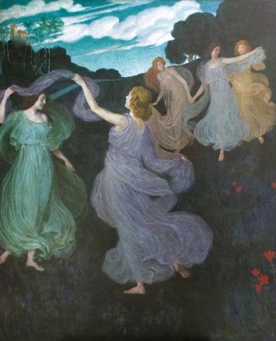 エルフのダンス」1888年～1889年 作： Josef Maria Auchentaller
