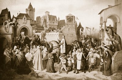 レオポルド6世、ウィーンに入り、1219年 作： Josef Mathias Trenkwald