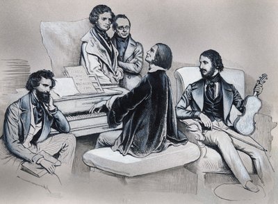 ヨーゼフ・クリーフーバー（1800-1876）のリトグラフの後のドローイング 作： Josef Nikolaus Kriehuber