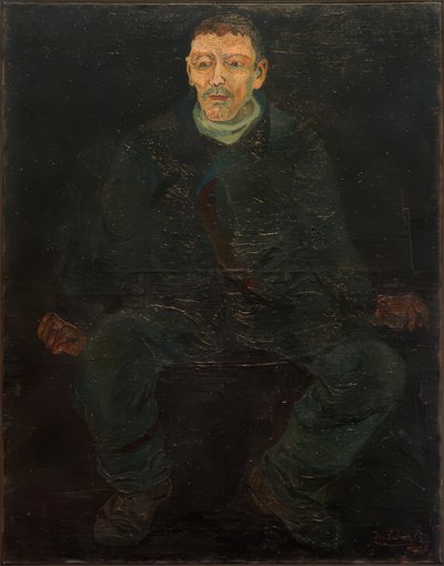 青いスーツの男 作： Josef Scharl