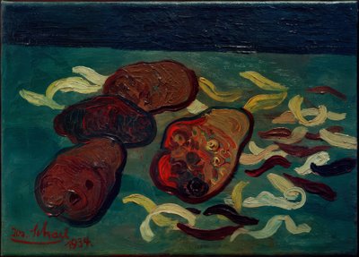 ジャガイモのある静物 作： Josef Scharl
