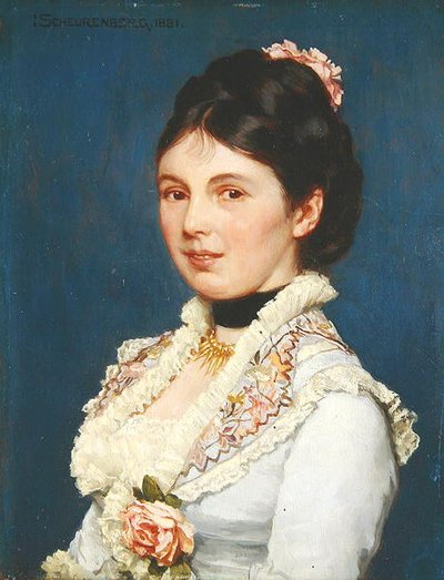 ある女性の肖像 作： Josef Scheurenberg