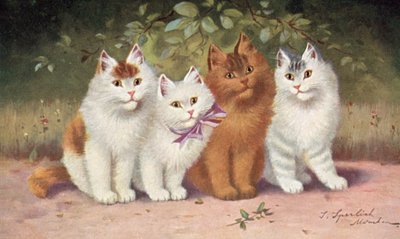 猫のポストカード（カラーリトグラフ） 作： Josef Sperlich