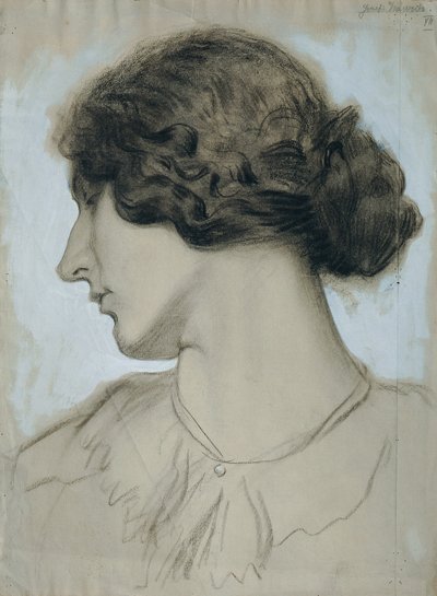 プロファイルの若い女性の頭 作： Josef Wawra