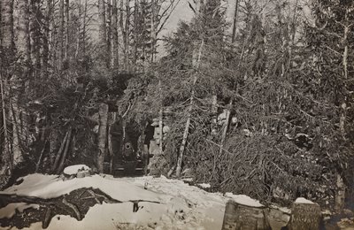アルバム "Meine weltkriegs - Erinnerungen South-West Front (Carinthia, Italien, South Tyrol) (私の世界大戦-南西戦線の思い出（カリンシア、イタリア、トレンティーノ・アルト・アディジェ）1915/03/1931-12/11/1918 - Josef Zohles Wien ": 大砲 Brisia (モノクロ写真) 作： Josef Zohles