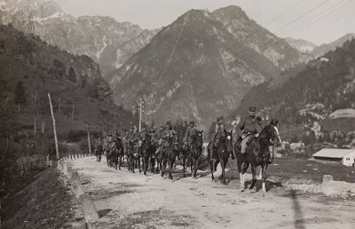 アルバム「Meine weltkriegs - Erinnerungen South-West Front (Carinthia, Italien, South Tyrol) (私の世界大戦-南西戦線の記憶（カリンシア、イタリア、トレンティーノ・アルト・アディジェ）1915年3月31日-1918年11月19日 - Josef Zohles Wien ": 騎兵隊の兵士（b/... 作： Josef Zohles