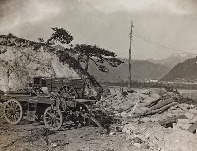 アルバム「Meine weltkriegs - Erinnerungen South-West Front (Carinthia, Italien, South Tyrol) (私の世界の戦争-南西戦線の思い出（カリンシア、イタリア、トレンティーノ・アルト・アディジェ）1915年3月31日-1918年11月19日 - Josef Zohles Wien ": タグリアの軍用戦車 作： Josef Zohles