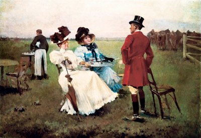 ""選挙戦の一日 "" ジョセップ・クサッチ・イ・クサッチ（1851-1908）の絵画。バルセロナ。モンセラットの僧院。モンセラットの博物館。 作： Josep Cusachs y Cusachs