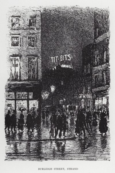 Burleigh Street, Strand（リトグラフ 作： Joseph (after) Pennell