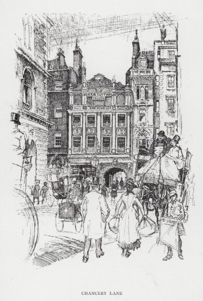 Chancery Lane（リトグラフ 作： Joseph (after) Pennell