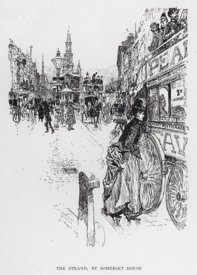 The Strand, by Somerset House (litho) 作： Joseph (after) Pennell