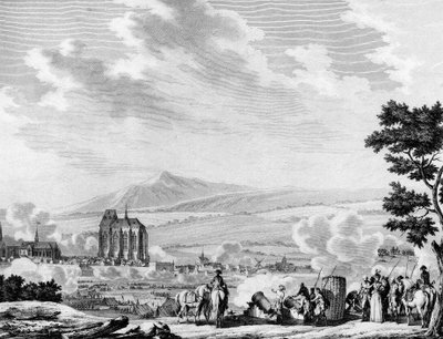 フランス革命とオーストリア軍の反革命軍の到着。リール市への砲撃（9月25日 作： Joseph (after) Swebach Desfontaines