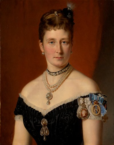 イギリスのアリス王女、1843～1878年、ヘッセン大公、ライン画、1879年。 作： Joseph Adam Hartmann