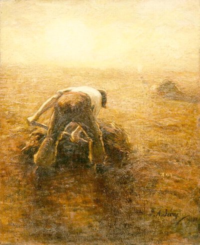 The Field Worker」（油彩・キャンバス） 作： Joseph Alfred Terry