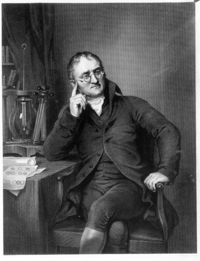1814年頃、ウィリアムヘンリーワージントンによって彫刻されたジョンダルトン 作： Joseph Allen
