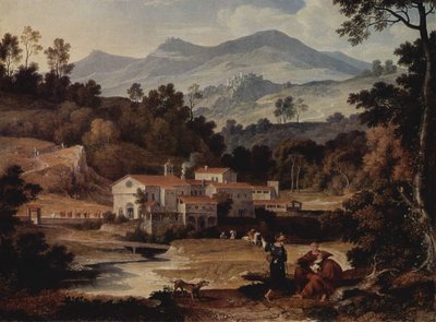 ドイツ語：Das Kloster San Francesco im Sabinergebirge bei Rom サビーン山地のサン・フランチェスコ・ディ・チヴィテッラ修道院 作： Joseph Anton Koch