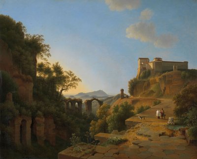 1818年に遠くにイスキア島があるナポリ湾 作： Joseph August Knip