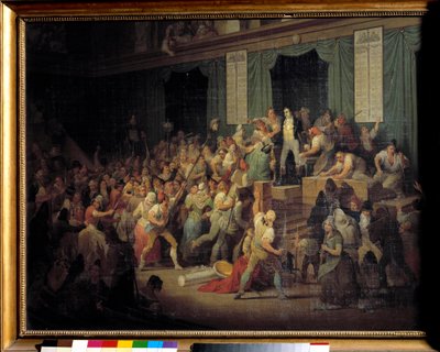 1795年5月20日、国民会議のフェロー代理の責任者に挨拶するボワジー・ダグラス。ジョセフ・オーギュスト・テリエの絵画（1840年頃に知られる 作： Joseph Auguste Tellier