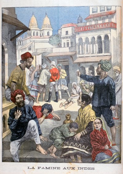 インドの飢饉、1900年 作： Joseph Belon