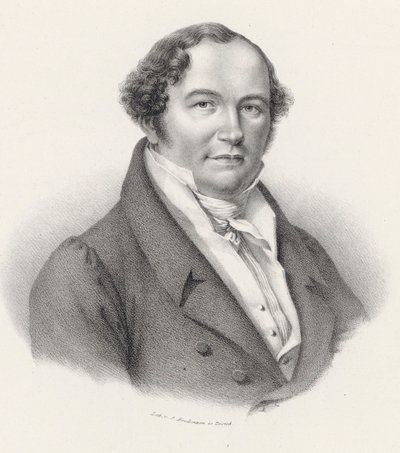 作曲家コンラディン・クロイツァー（1780-1849）の肖像。 作： Joseph Brodtmann
